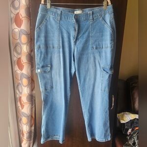 United Hearts Women's Blue Cargo Jeans Size 16W